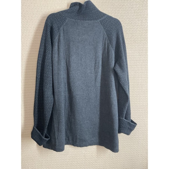 Akini Knit Tunic Women's 2X Grey &‎ Black Pullover Sweater Cotton/Polyester - Picture 7 of 8